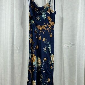 Floral Navy Blue Maxi Dress